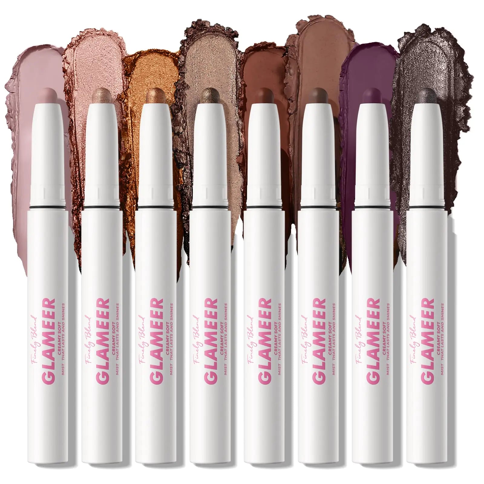 GLAMEER Eyeshadow 8 Colors Eyeshadow Stick SetColorful Glitter Eyeshadow Stick Set Waterproof Long Lasting High Pigmented Eye ShadowMatte Professional Bright-colored Eye Shadow(Eye shadow-B)