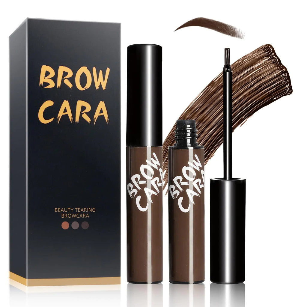 Tattoo Peel Off Eyebrow Gel Tint - Brow Gel With Eyebrow Stencils Long-lasting Waterproof Transfer-proof Eye Brow Tinting Kit For Fuller & Defined Looking Brows (Dark Brown 1 PCS)
