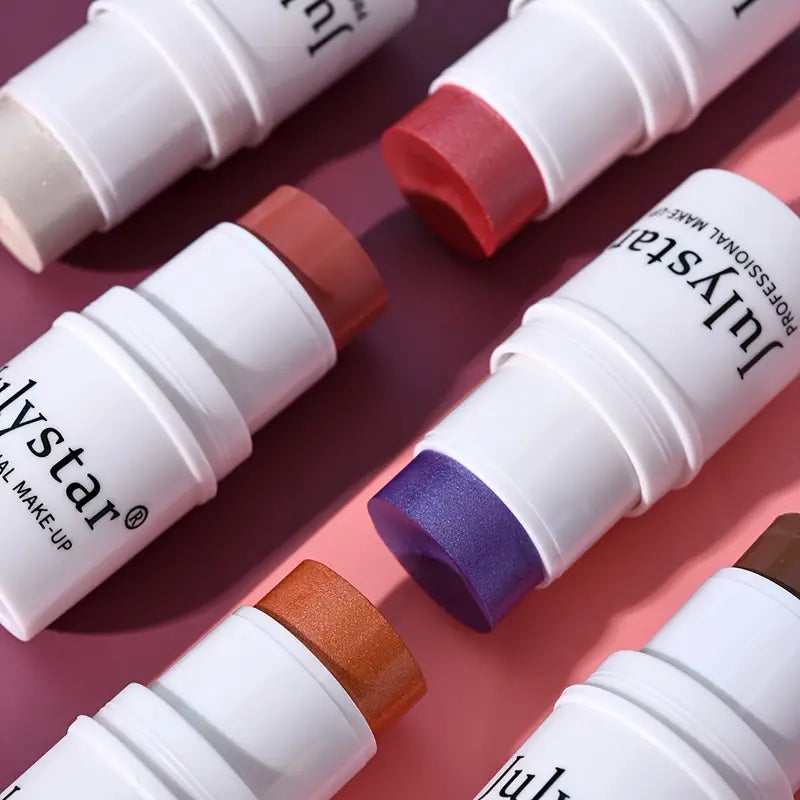 6-Color Matte Blush Stick for Contouring and Brightening