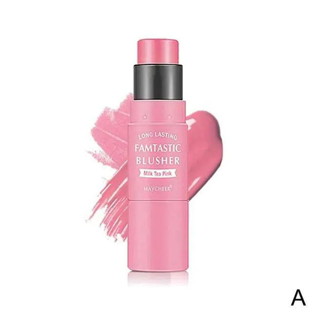 3 Color Double-Ended Blush Stick with Brush Applicator