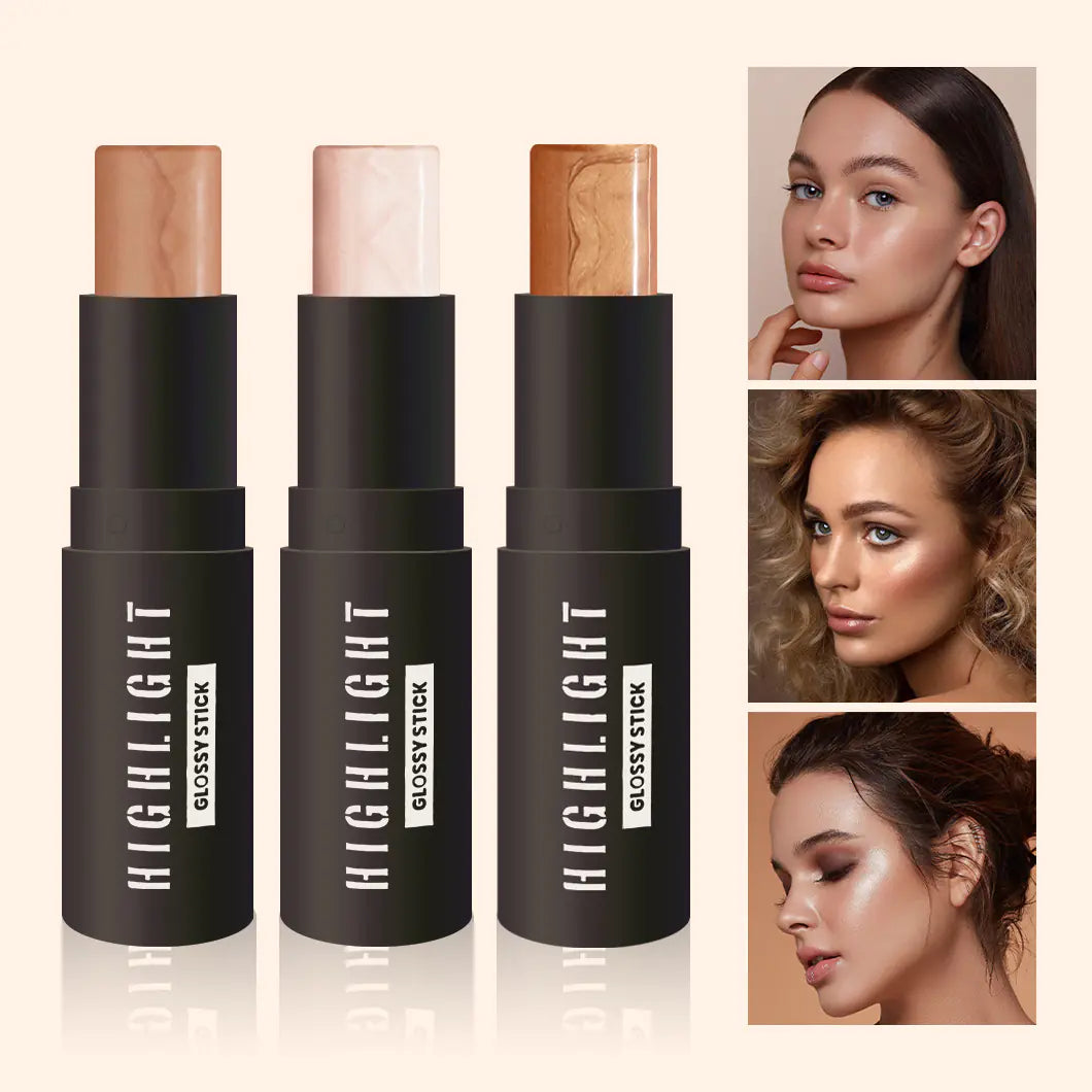 Pearlescent Brightening Contour Stick and Bronze Lipstick