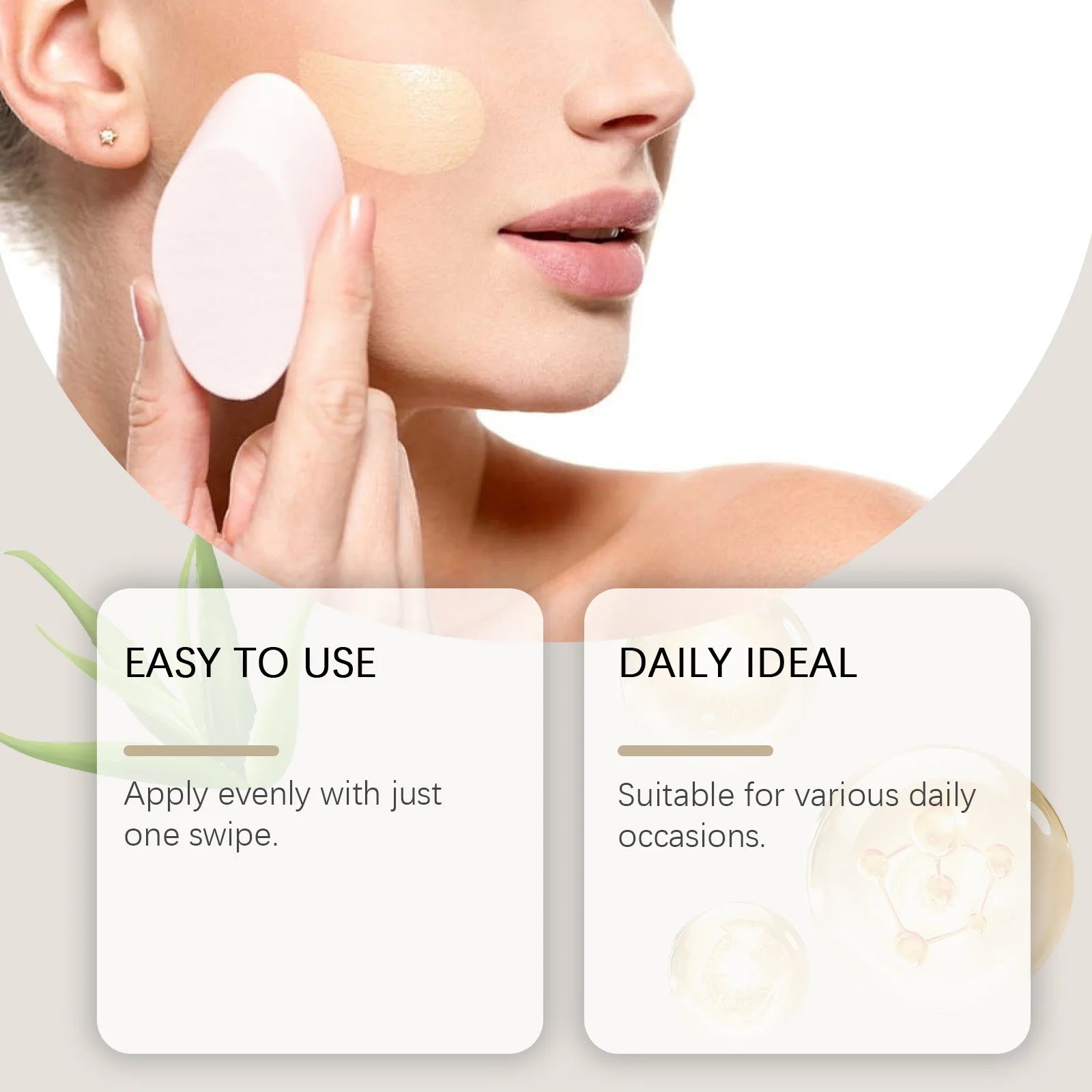 Ouhoe Color Changing Liquid Foundation Concealer Anti-sweat Makeup Long-lasting Moisturizing Waterproof Cream Female 30g 12ml