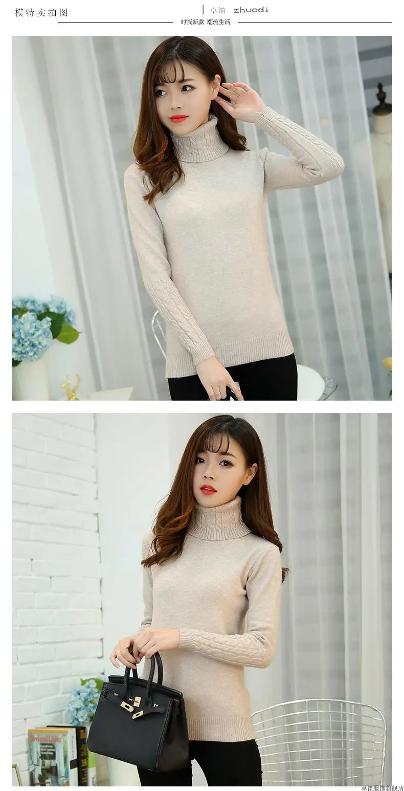 Sweater Female 2025 Autumn Winter Cashmere Knitted Women Sweater And Pullover Female Tricot Jersey Jumper Pull Femme