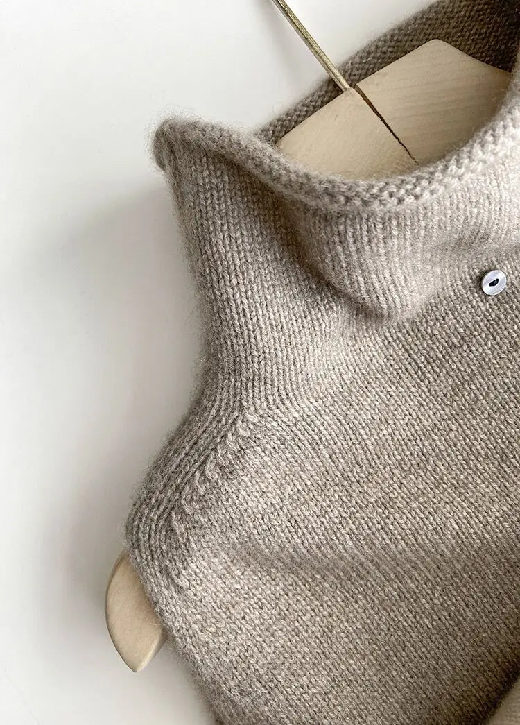 Cashmere Vest for Women, High Neck Pullover, Casual Knit Top, Sleeveless Jacket, Plus Size Waistcoat, Autumn and Winter
