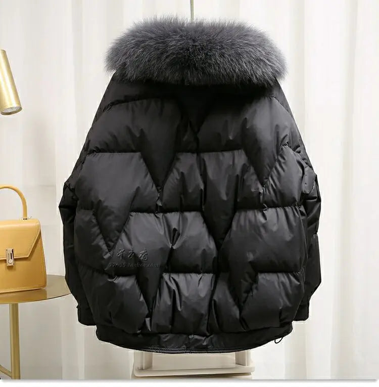 Winter Coat Women Jacket Parkas Thick Autumn Black Oversized Fur Puffer Harajuku Loose Female Short Winter Clothes
