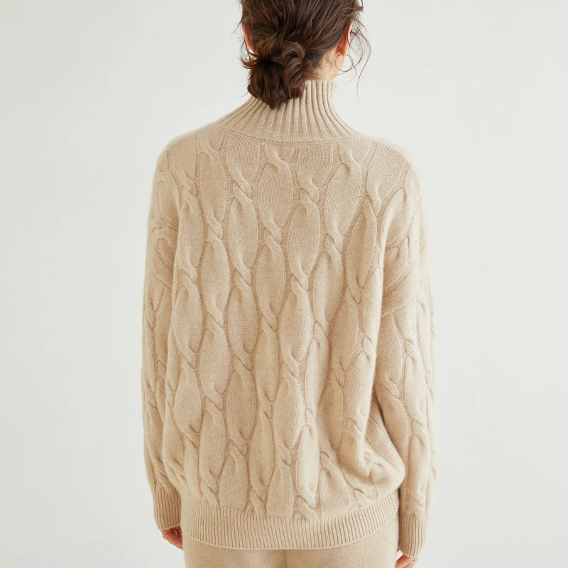 2022 New Style Autumn Winter 100 Pure Cashmere Women Sweaters Pullovers Solid Casual Thick