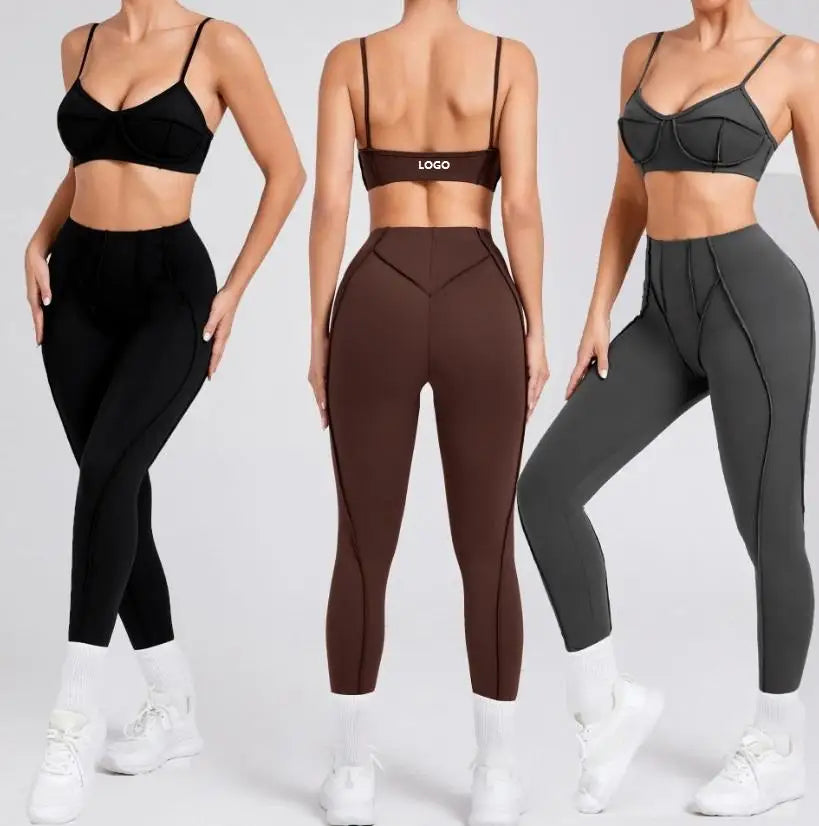 Wholesale Custom Active Wear Sets Gym Women Clothes 2 Piece Yoga Sets Women Gym Fitness Sets
