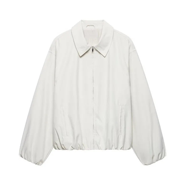 KAR&OT ZA 2025 Women's Summer Fashion All-match Solid Color pilot Jacket 4341726