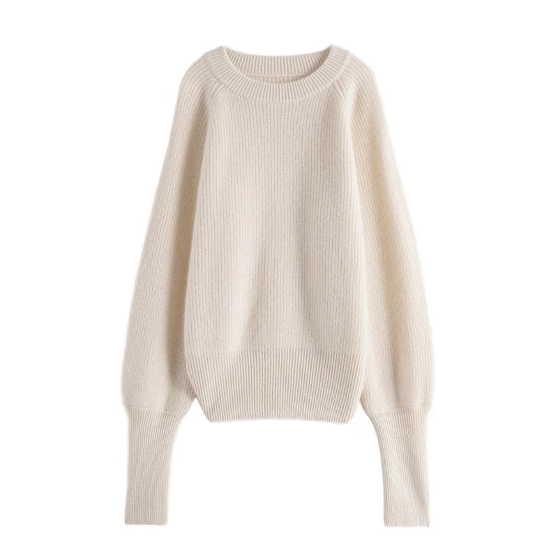 2022 New Style Autumn Winter 100 Pure Cashmere Women Sweaters O-neck Solid Casual Thick Pullovers Free Size