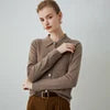2022 New Style Cashmere Women Sweaters Cardigan  Autumn Winter Solid Color Turn Down Collar
