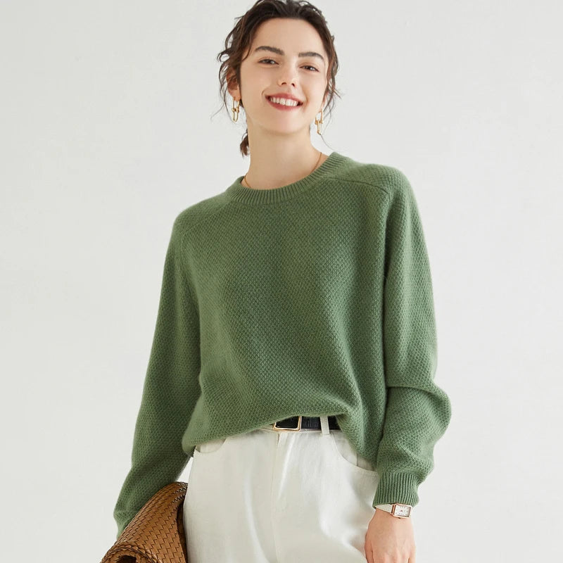 2022 New Style Autumn Winter 100 Pure Cashmere Women Sweaters Thick  Pullovers Solid Casual