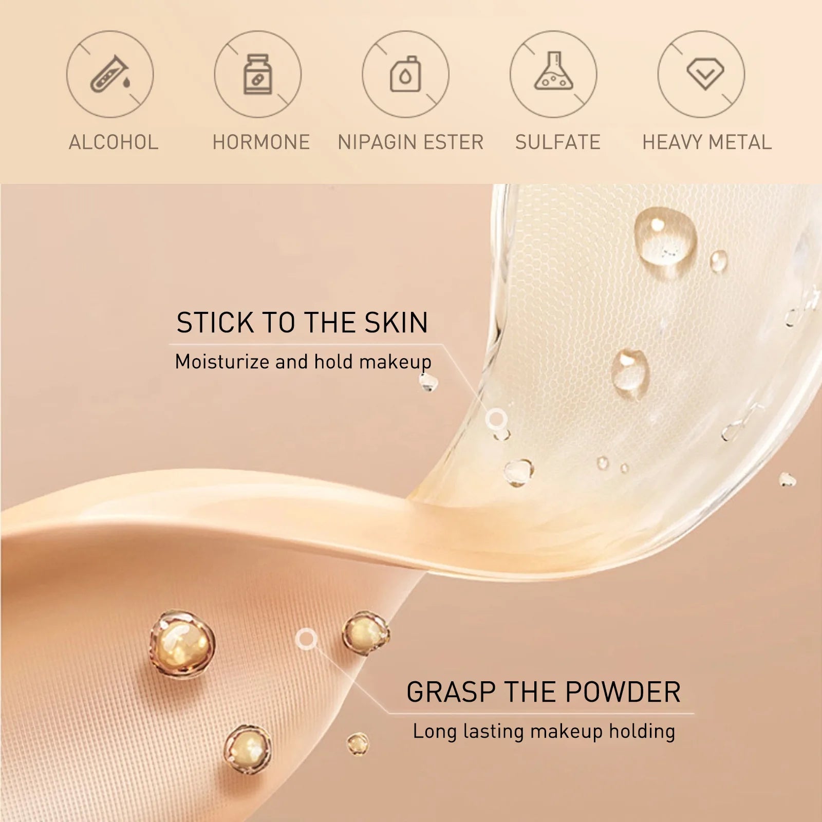 Private Label Vegan Long-Lasting Oil-Control Face Serum Foundation Hyaluronic Acid 5 Color Liquid Skincare Concealer for Dark