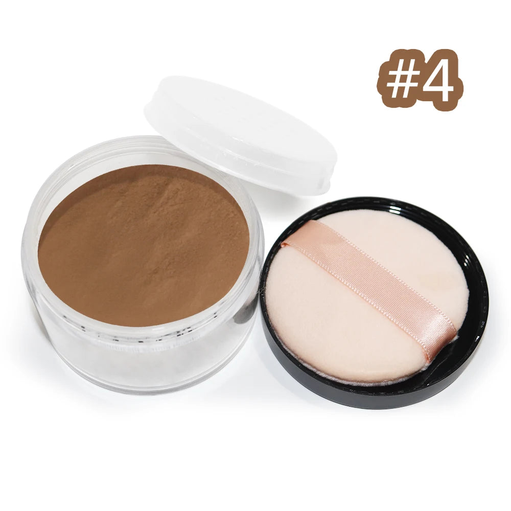 Direct Manufacture Custom Logo Setting Powder Waterproof Loose Nature Face Makeup Foundation Oil-Control Mineral Ingredient Low