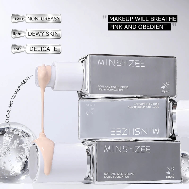 LOGO Custom Wholesale MINSHZEE Soft Long-lasting Makeup Foundation Cream Concealer Long-lasting Cross-border Foundation