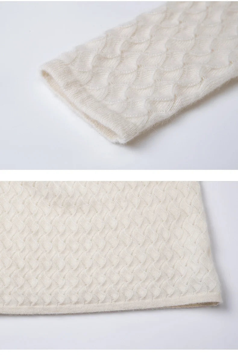 SuyaDream Women Pullover 100%Cashmere Sweater For Women Computer Knits 2020 Fall Winter Turtleneck Sweaters Bottoming Knitwear