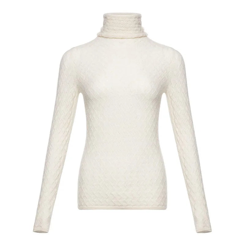SuyaDream Women Pullover 100%Cashmere Sweater For Women Computer Knits 2020 Fall Winter Turtleneck Sweaters Bottoming Knitwear
