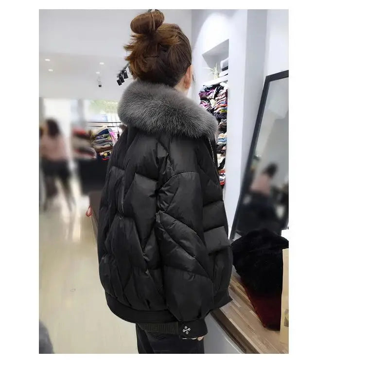 Winter Coat Women Jacket Parkas Thick Autumn Black Oversized Fur Puffer Harajuku Loose Female Short Winter Clothes