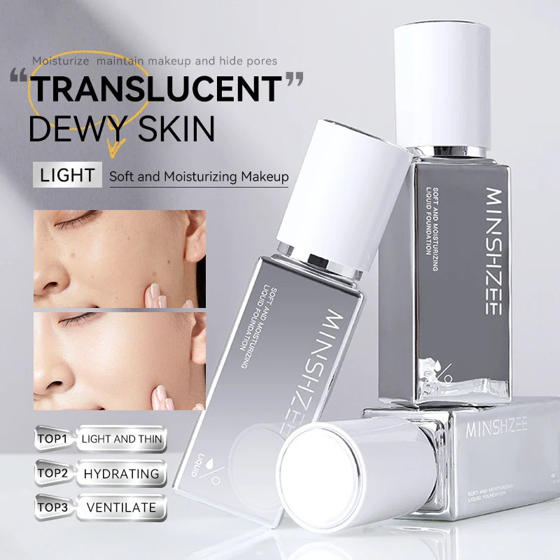 LOGO Custom Wholesale MINSHZEE Soft Long-lasting Makeup Foundation Cream Concealer Long-lasting Cross-border Foundation