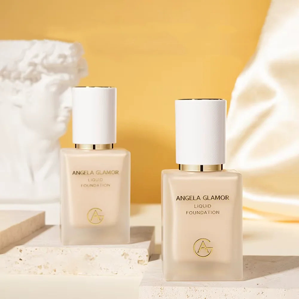 AG Cosmetics Full Coverage Foundation Concealer Set Waterproof Moisturizing Liquid Cream for Dark Skin Tone Matte Finish