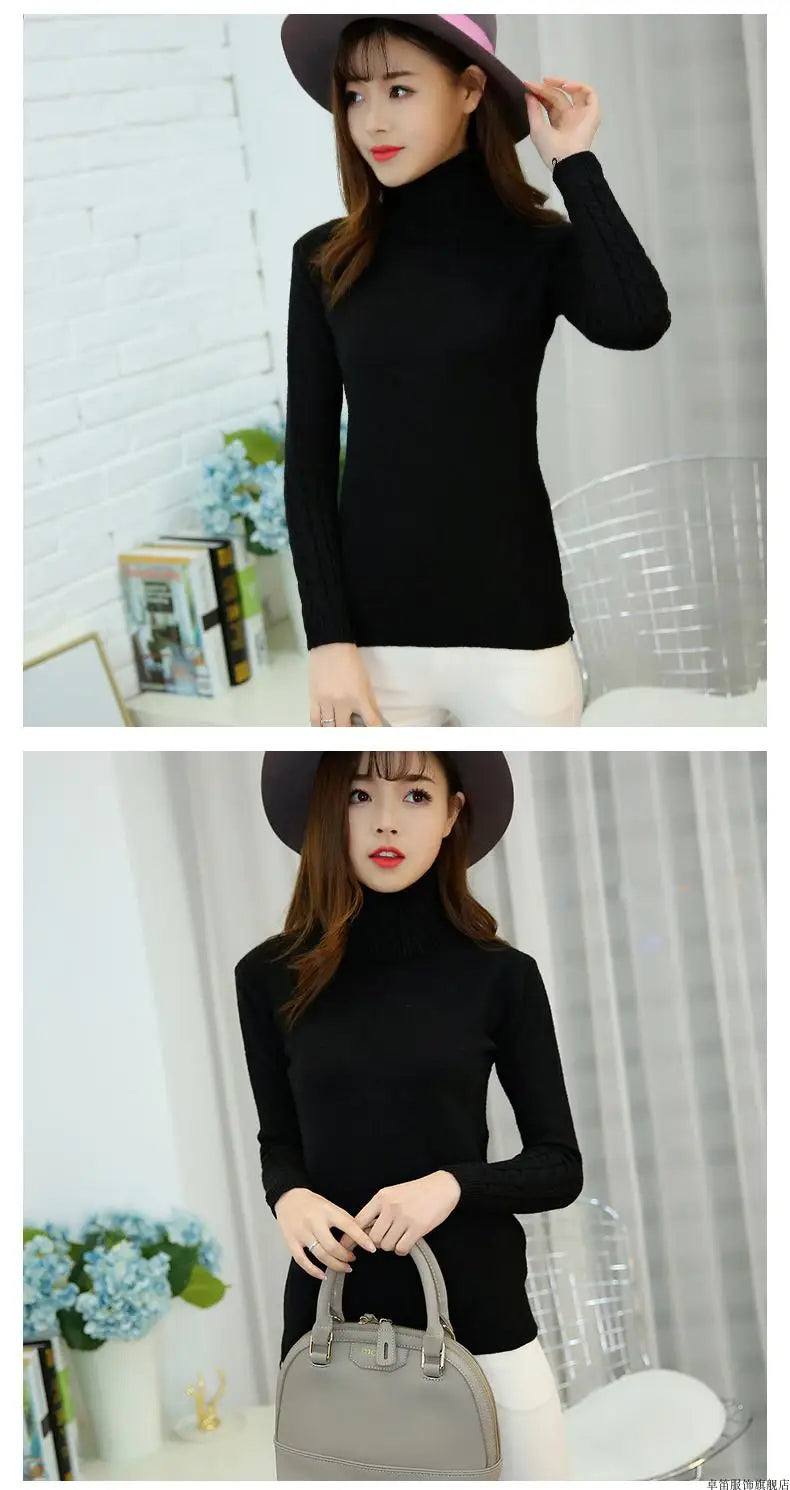 Sweater Female 2025 Autumn Winter Cashmere Knitted Women Sweater And Pullover Female Tricot Jersey Jumper Pull Femme