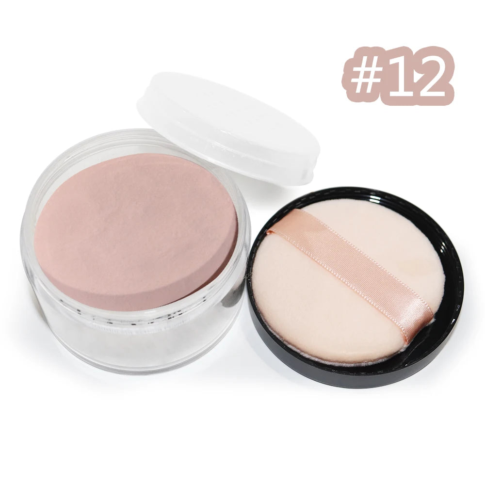 Direct Manufacture Custom Logo Setting Powder Waterproof Loose Nature Face Makeup Foundation Oil-Control Mineral Ingredient Low