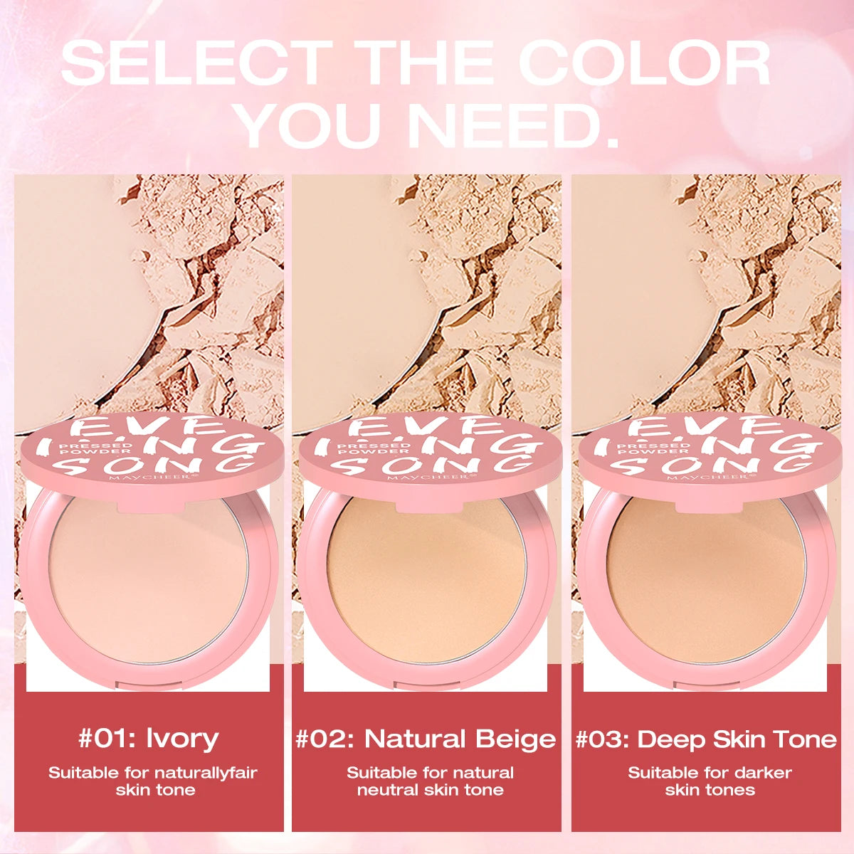 Wholesale Cosmetic Oil Control Face Powder Makeup Foundation Pressed Powder Concealer Waterproof Setting Powder Private Label