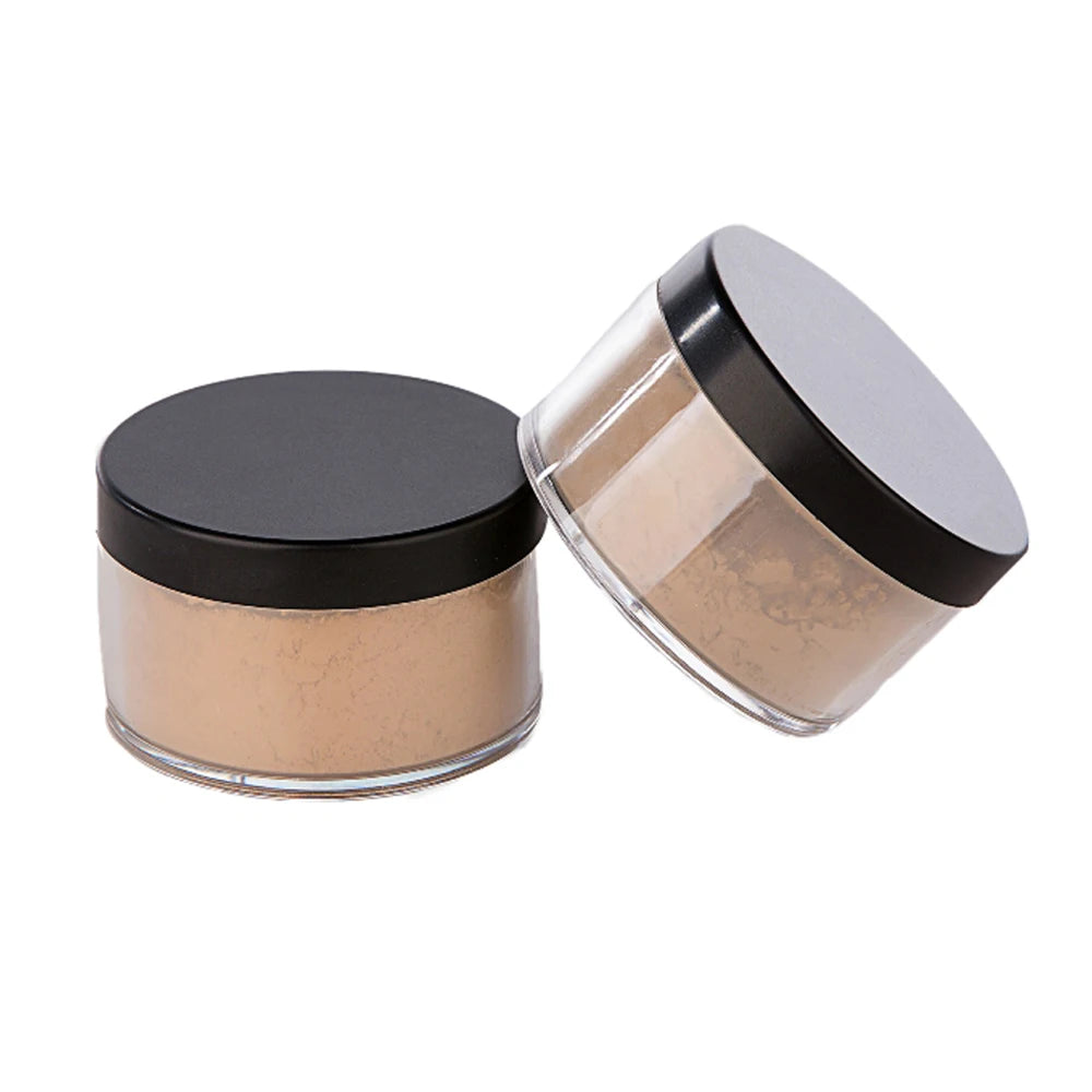 Direct Manufacture Custom Logo Setting Powder Waterproof Loose Nature Face Makeup Foundation Oil-Control Mineral Ingredient Low