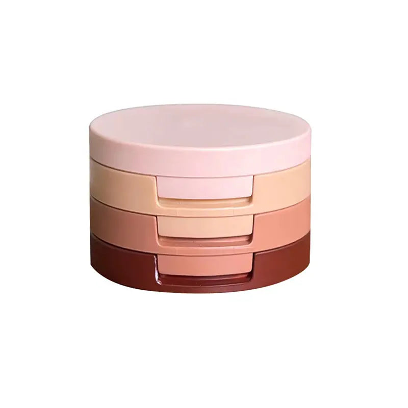 Three-Layer Earth Color Eyeshadow with Mirror