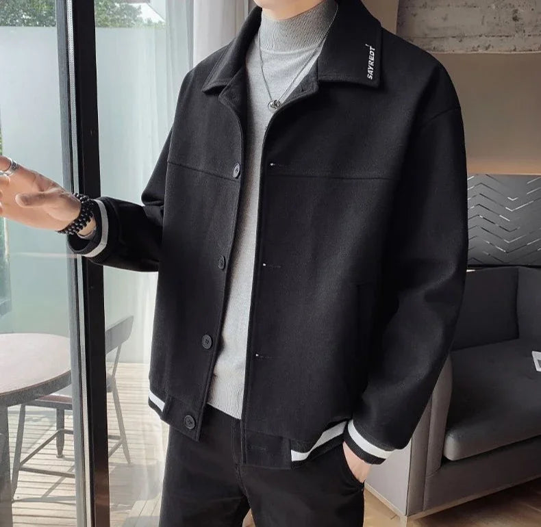 Men's Wool & Blends Jackets New In Male Coats Spring Autumn Original Brands Joker Stylish Fast Delvery Casual Cold Y2k Aesthetic