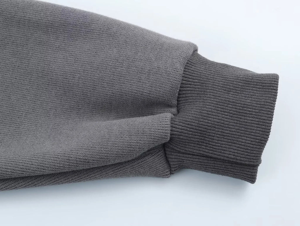 2025 Winter New Women's Clothing: Versatile Casual Fashion Simple Ribbed Soft Hooded Sweatshirt + Straight Leg Pants