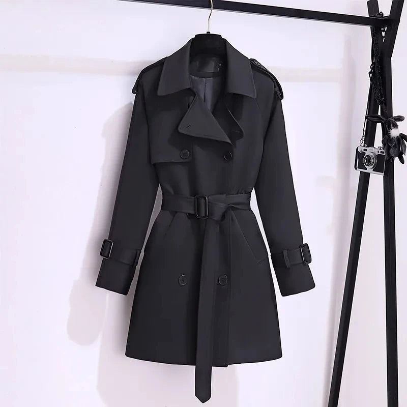 Trench Coat Women's Suit Collar Coat 2025 New Spring Autumn Female Long Jacket Waist Temperament Popular Windbreaker Overcoat