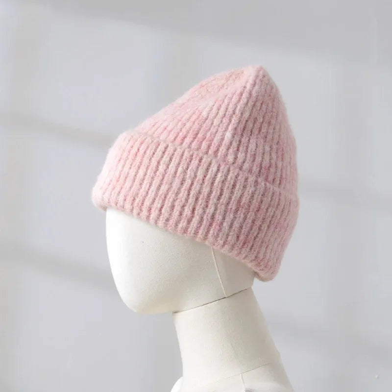 2025 Wool Warm Winter Hat for Woman Big Head Soft Beanies Female Thick Knitted Cashmere Hat Unisex Skiing Ski Outdoor Cap