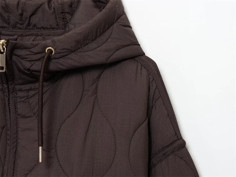 Women's Coat 2025 New Fashion Autumn and Winter Warm Hooded Parkas Quilted Coat for Women Casual Chic Ladies Coat