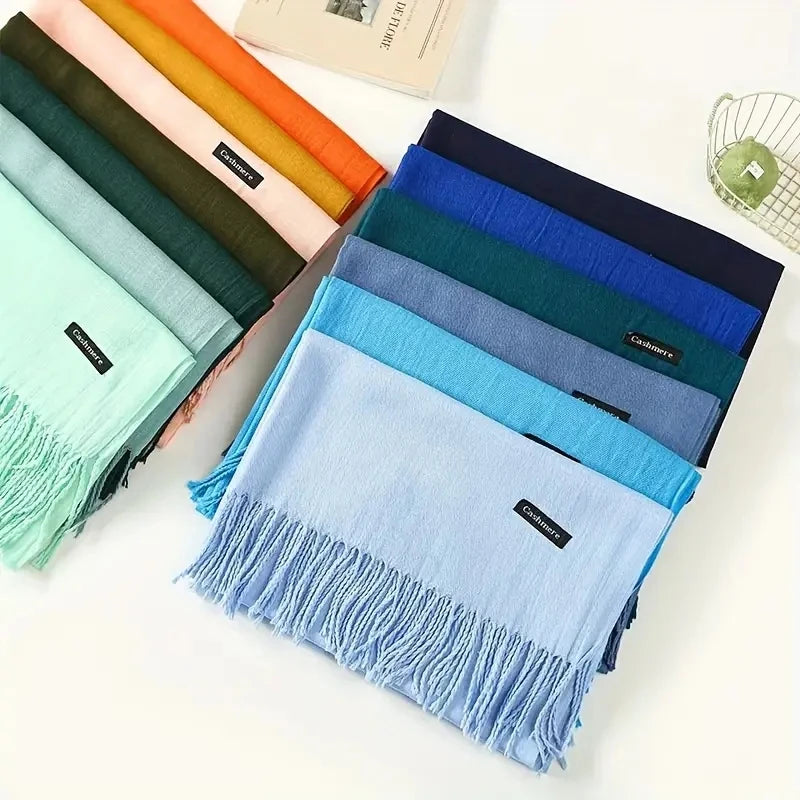 Women's Scarf Pashmina Shawls and Wraps for Evening Dresses Travel Office Winter Wedding Cashmere Feel Large Scarves