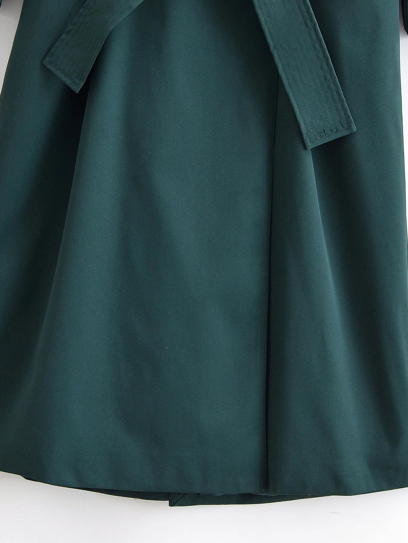 Women Elegant Long Trench Coats Autumn Fashion Double Breasted TrenchCoat With Belt Solid Jacket Streetwear Lady Windbreaker