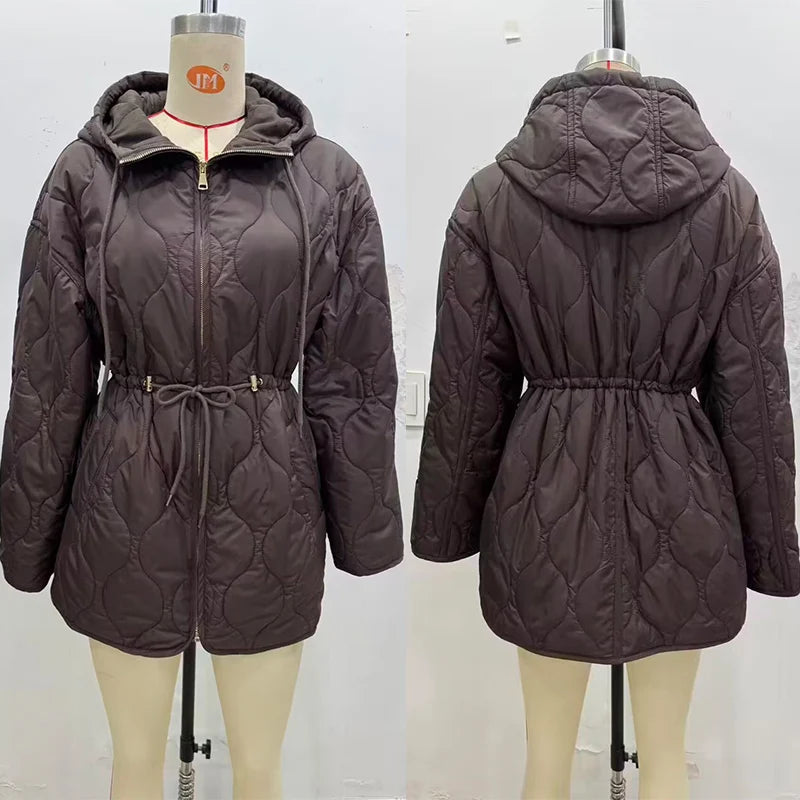 Women's Coat 2025 New Fashion Autumn and Winter Warm Hooded Parkas Quilted Coat for Women Casual Chic Ladies Coat