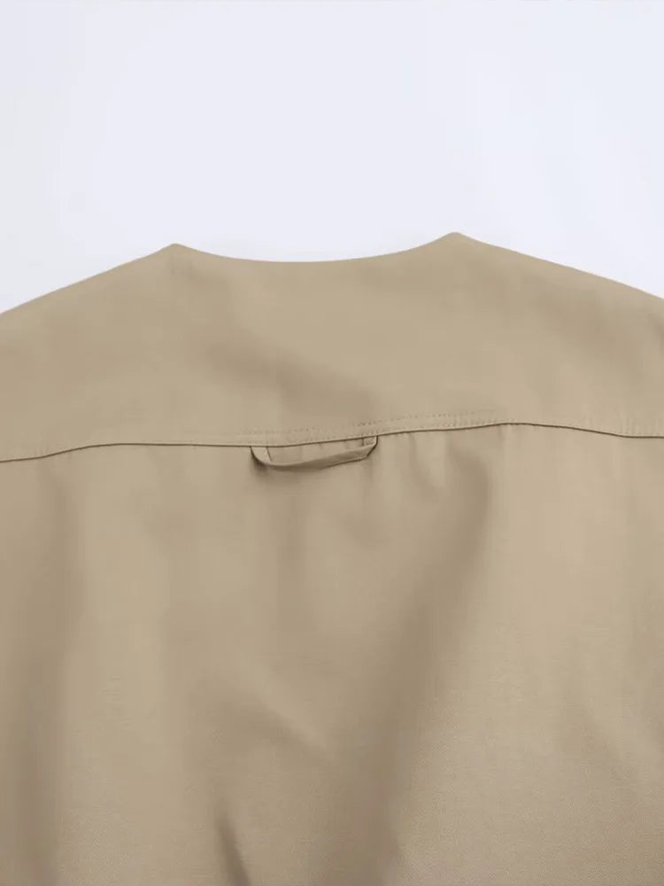 ZAJIA 2025 Spring New Women's Clothing European and American Style French Fashion Design Loose Vest Top