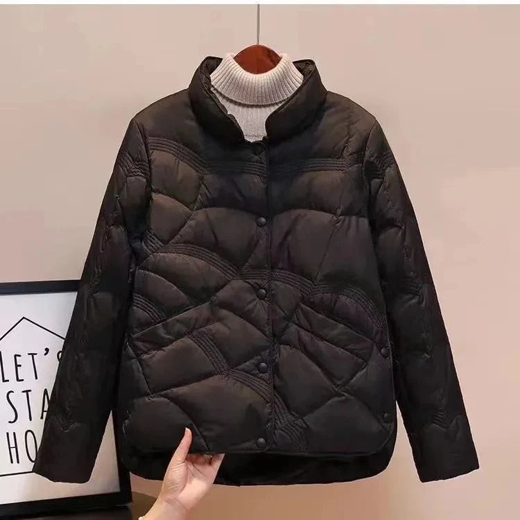 Women Jacket 2025 New Autumn Winter Parkas Female Light Thin Down Cotton Coat Femme Casual Short Warm Basic Outerwear Ladies Top