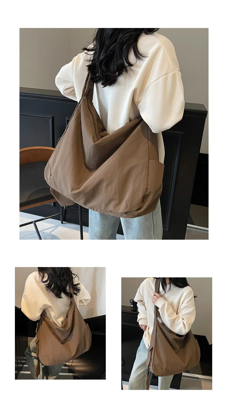 Women's Handbag Large Women Shoulder Shopper Bag Canvas Luxury Designer Cloth Tote Bags for Woman 2025 Trend Brands Big Female