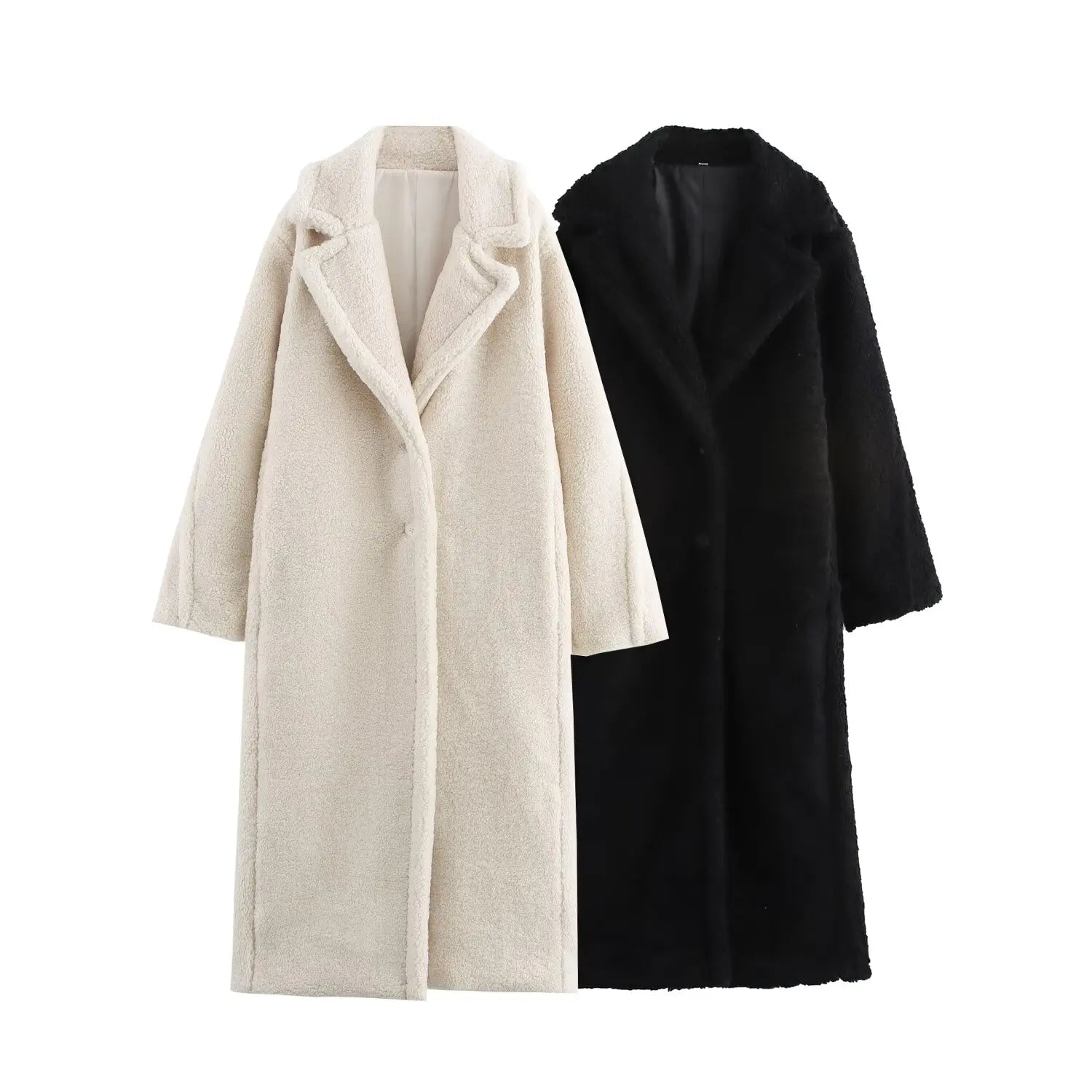 women's coat jacket with collar long sleeved single breasted solid color winter new warm coat jacket