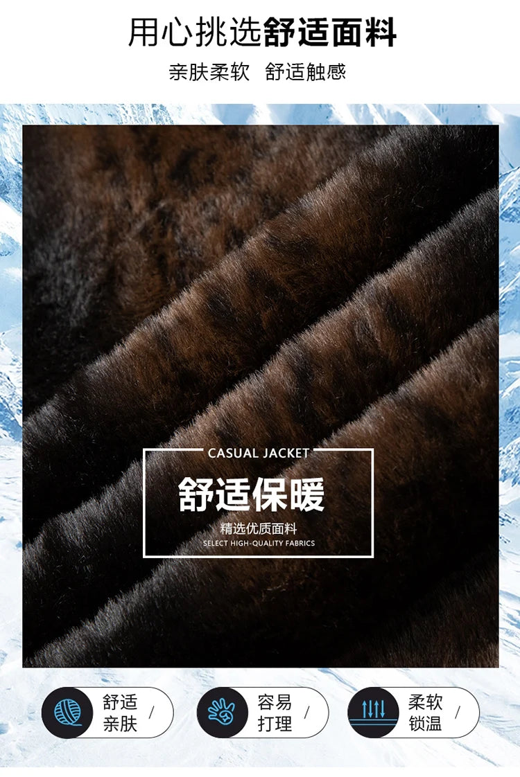 2024 Men Woolen Coats Men's business Casual Trench Coat Winter Coat with wool inner Man Autumn and Winter Wool Coat for Men