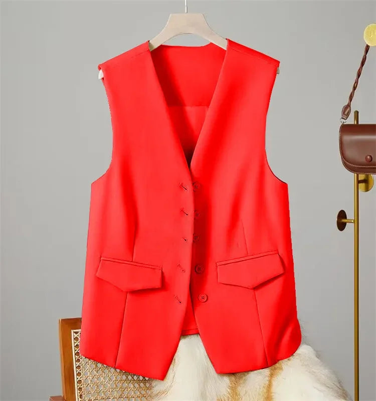 Vest for Women Clothing Coats Fashion Clothes Casual Vintage Elegant Autumn Streetwear Spring Summer Solid Sleeveless Jackets
