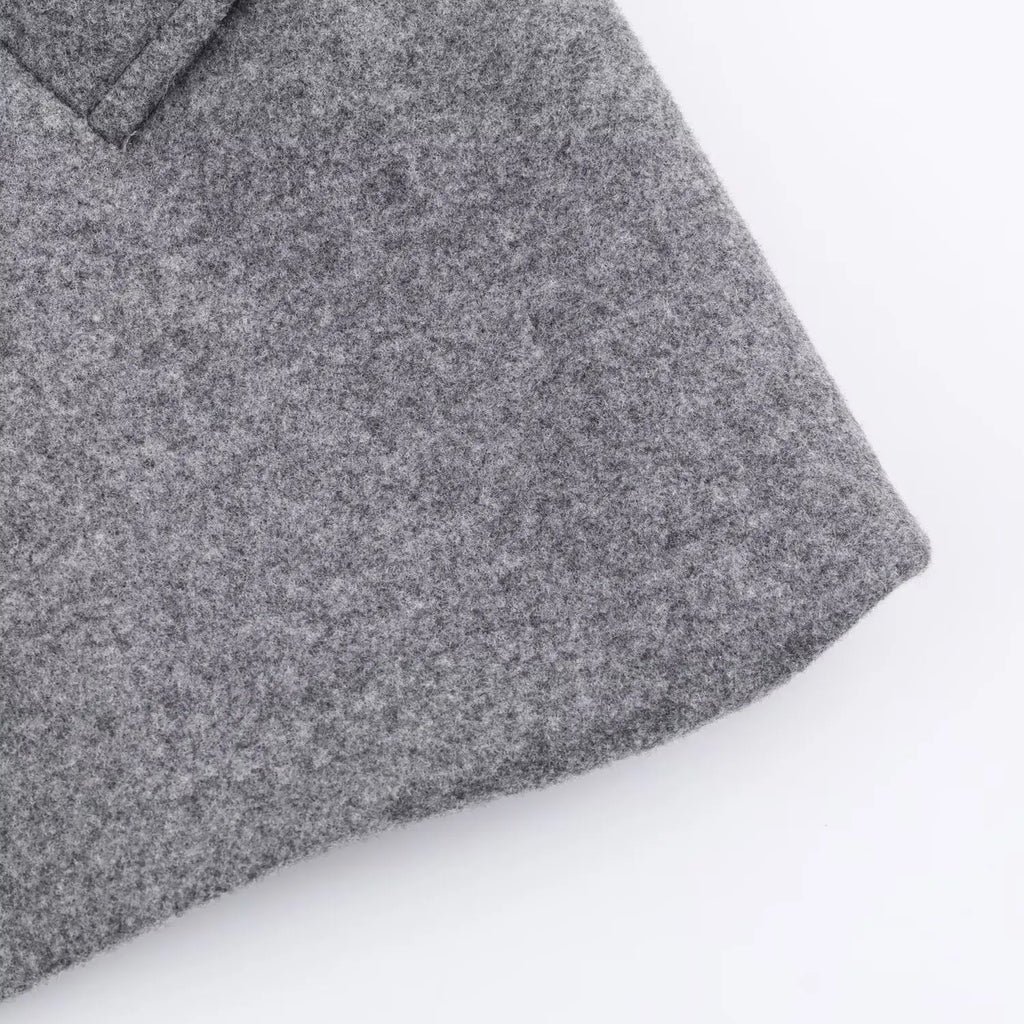 Women Wool Coat With Belt Autumn Winter Female Laple Long Sleeve Single-Breasted Outwear Coat Lady Loose Jackets