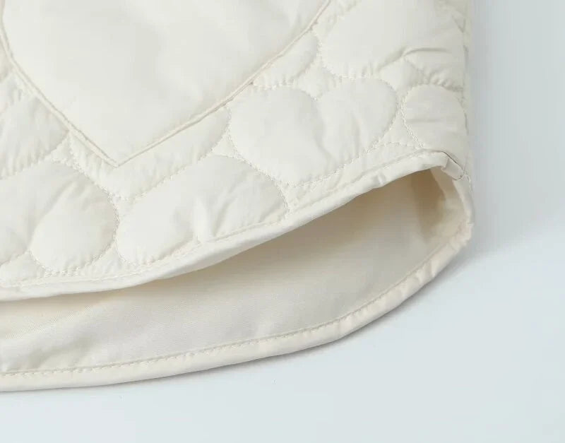 Cotton-Padded Jacket for Women, O-Neck Tops, Thickened Loose Coat, Warm Winter Outwear, Fashion Jacket