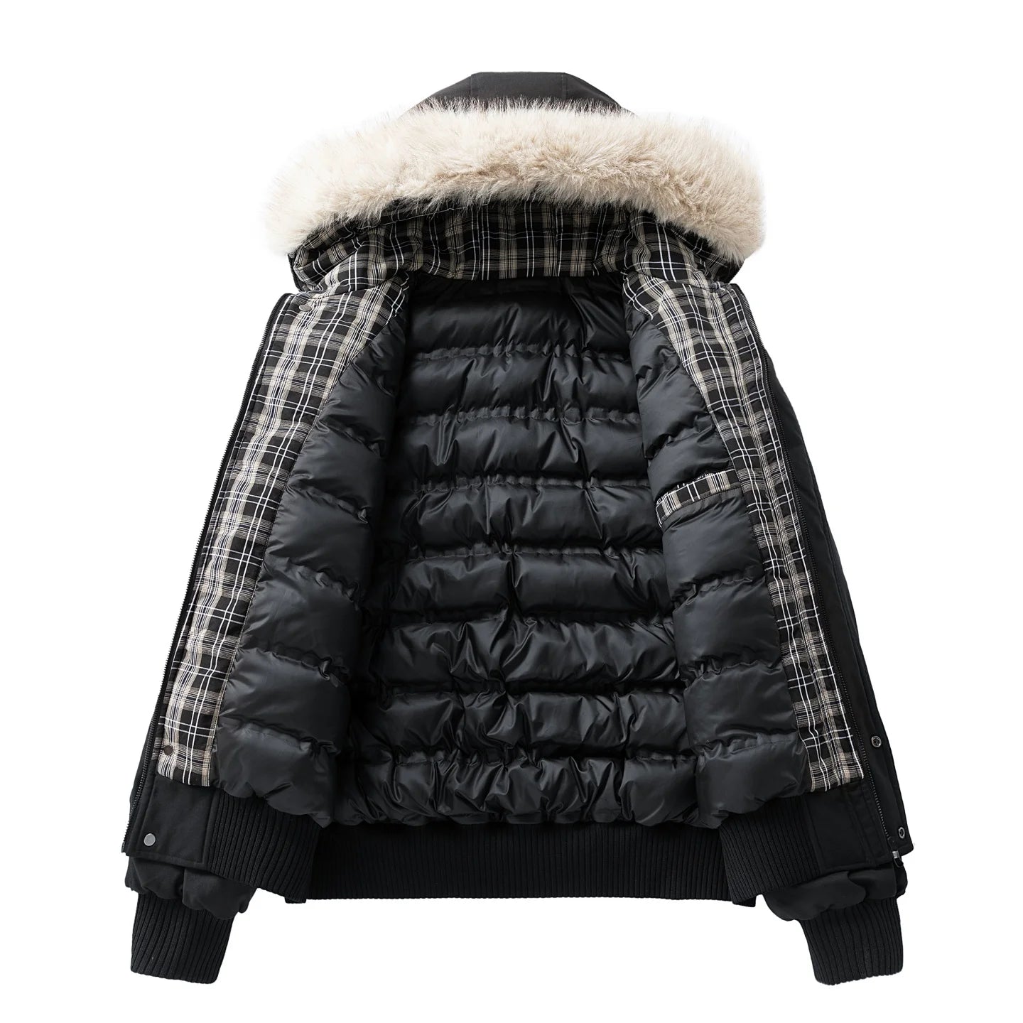 Men's Winter Jacket Woolen Collar Cotton-padded Jacket Outdoor Thickened Hooded Jacket Casual and Windproof Jacket for Teenagers