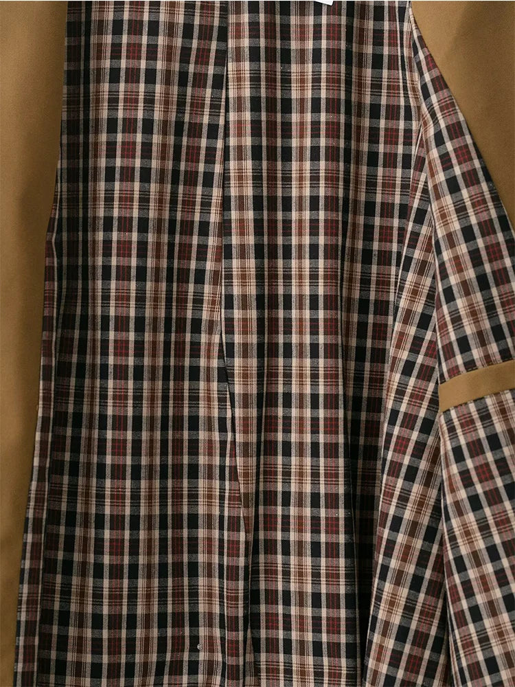 2025 New Women Mid-length Trench Coat Solid Single-Breasted Stand Collar Classic Windbreaker Female Casual Chic Outerwear