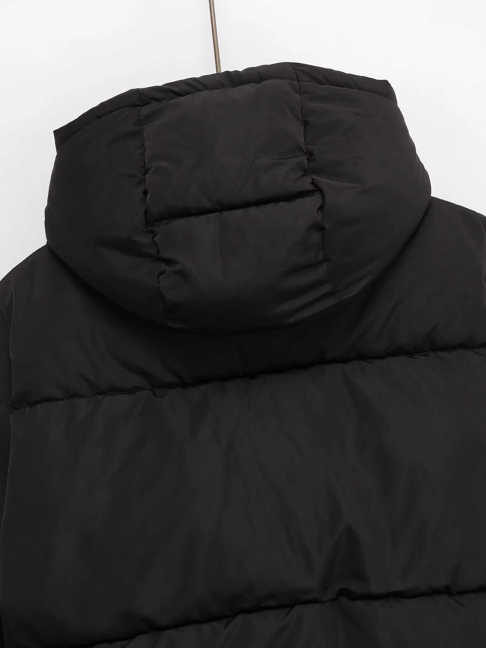 UNIZERA2025 autumn new women's casual fashion slim stretch fabric splicing cotton coat warm hooded cotton coat