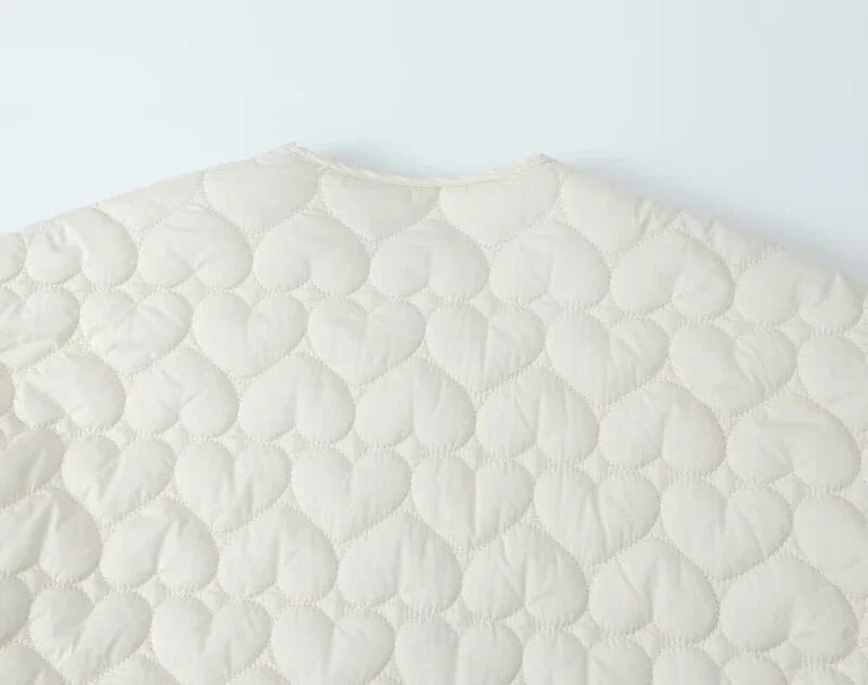 Cotton-Padded Jacket for Women, O-Neck Tops, Thickened Loose Coat, Warm Winter Outwear, Fashion Jacket