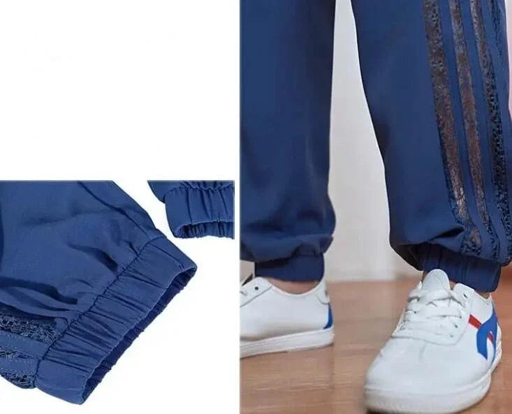 Jogging Trousers for Women Joggers Elastic Waist Clothes Purple Fitness Sweatpants Harem Female Pants with Pockets Sports Autumn