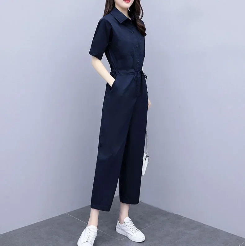 Trousers Woman Summer 2025 Top and Pant Sets for Women 2 Pieces Draw String Comfortable Outfit Cheap Casual Elegant Aesthetic D